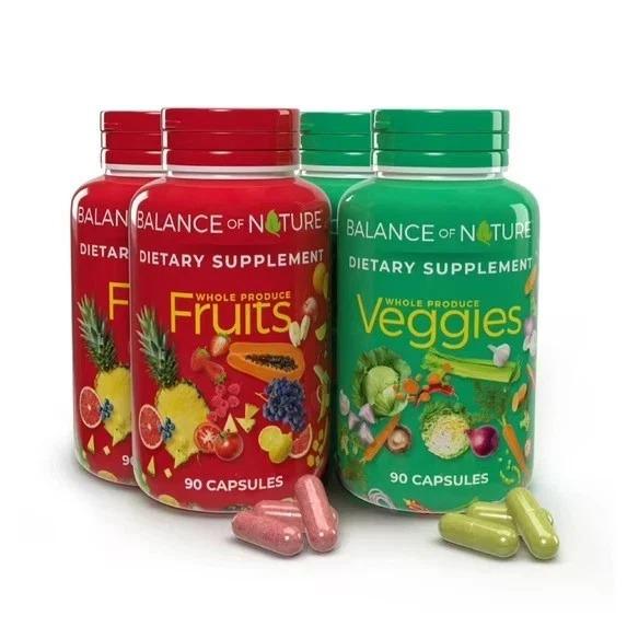 Balance of Nature Whole Food Supplement – Fruits & Veggies – 30 Servings – Whole Food Fruit & Vegetable Capsules