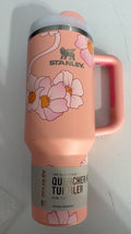 Stanley Barbie Floral Tumbler 40 Oz Pink Quencher H2.0