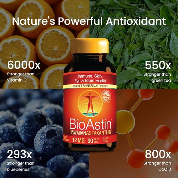 Nutrex Hawaii BioAstin Hawaiian Astaxanthin 12mg, 90 Softgels
