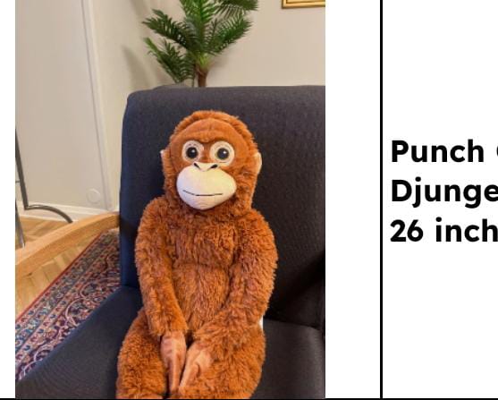 IKEA DJUNGELSKOG Orangutan Soft Toy Brown Plush Stuffed Animal 104.028.41