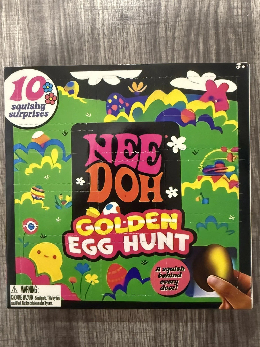Nee Doh Golden Egg Hunt 10 Squishy Surprises Stress Reliever Toy – 10 Pack, Ages 3+