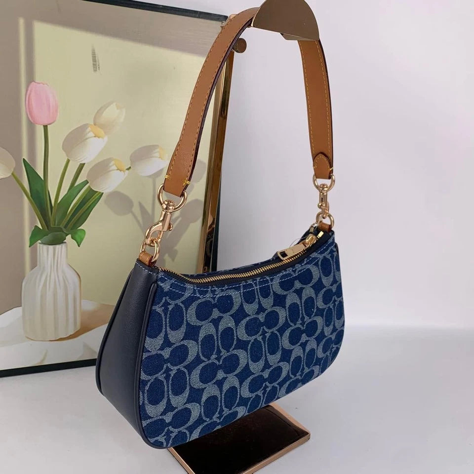 Coach Teri Shoulder Bag CAF82 Signature Denim | New
