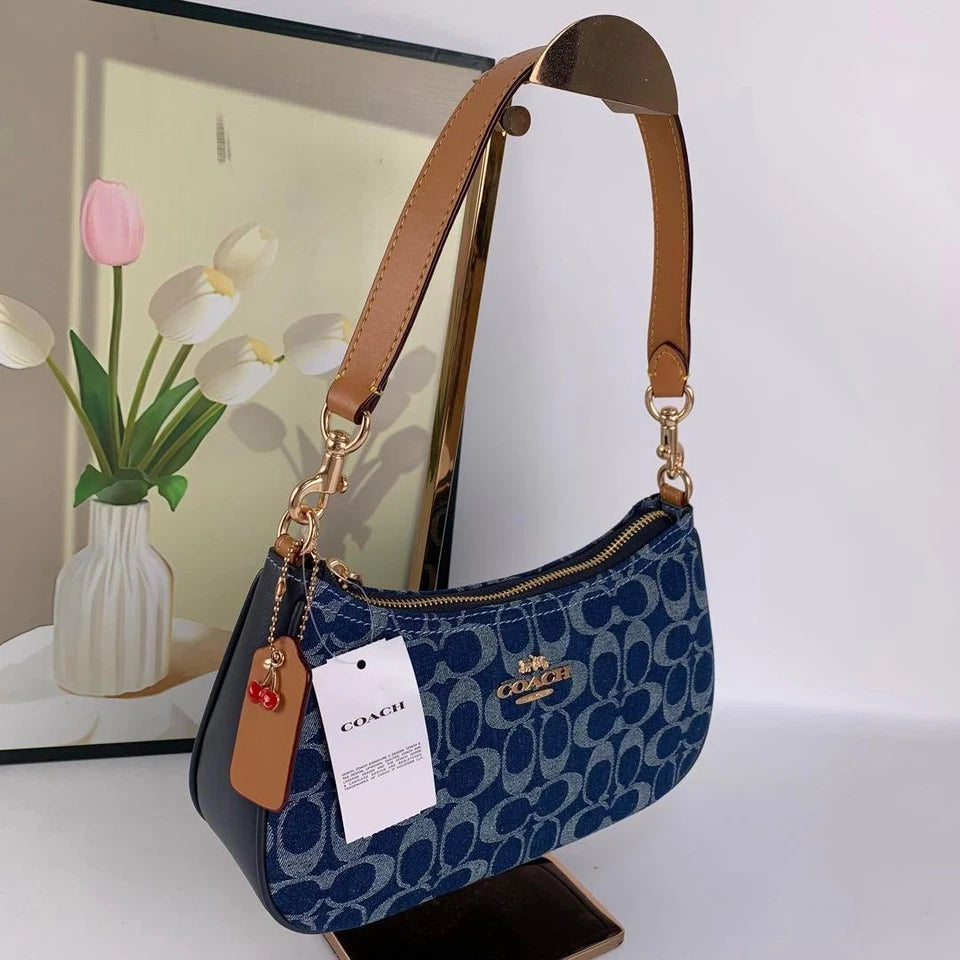 Coach Teri Shoulder Bag CAF82 Signature Denim | New