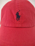 Polo Ralph Lauren Red Ball Cap Hat | Embroidered Logo